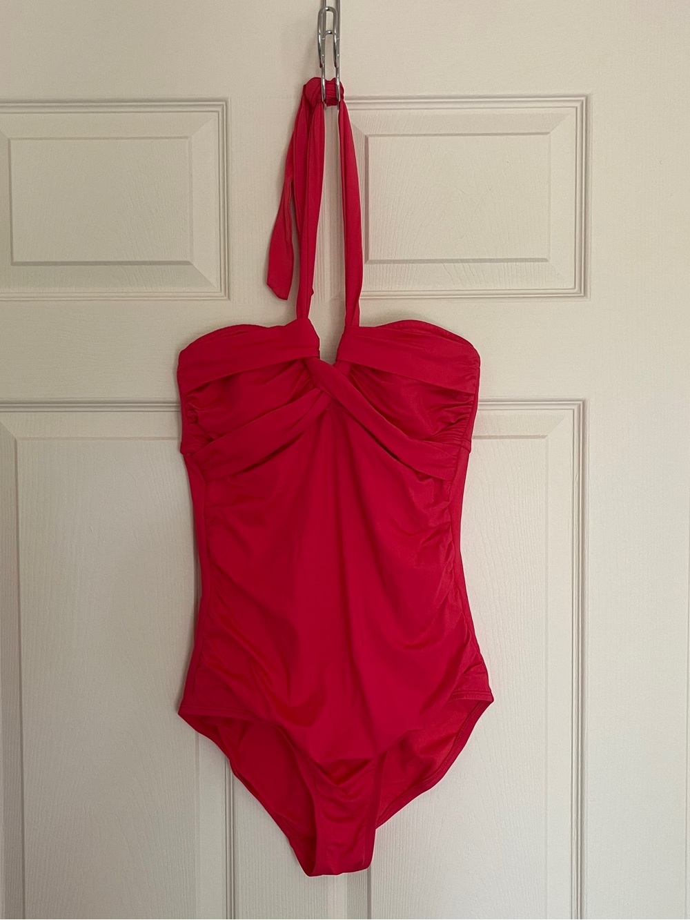 Coral pink merona one piece size medium with halter strap